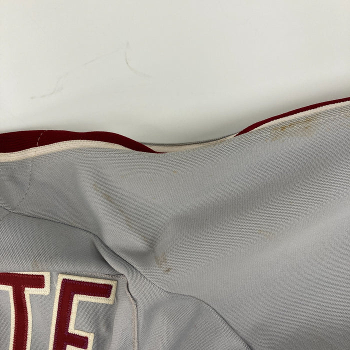 Kim Batiste 1991 Rookie Debut Game Used Philadelphia Phillies Jersey MEARS A10