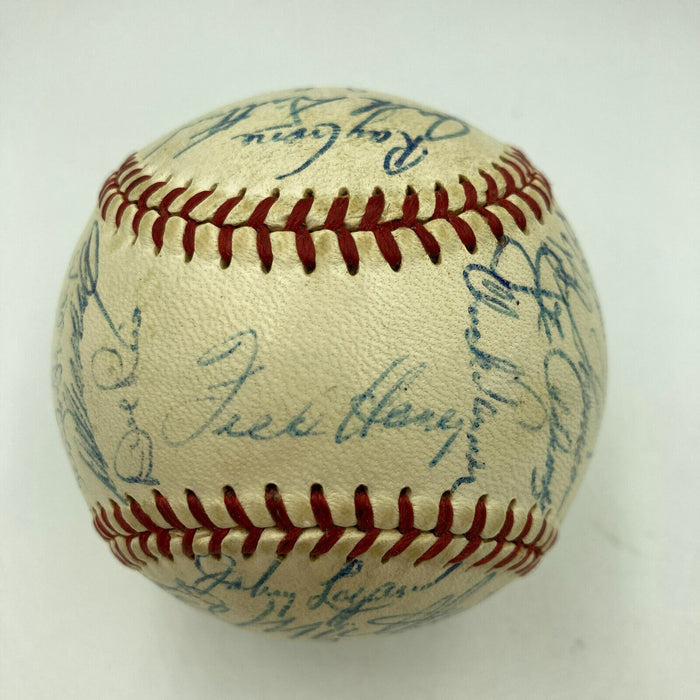 Beautiful 1957 Milwaukee Braves World Series Champs Team Signed Baseball JSA COA