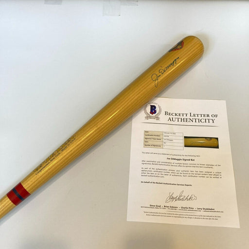 Joe Dimaggio Signed Hall Of Fame Cooperstown Baseball Bat Beckett COA
