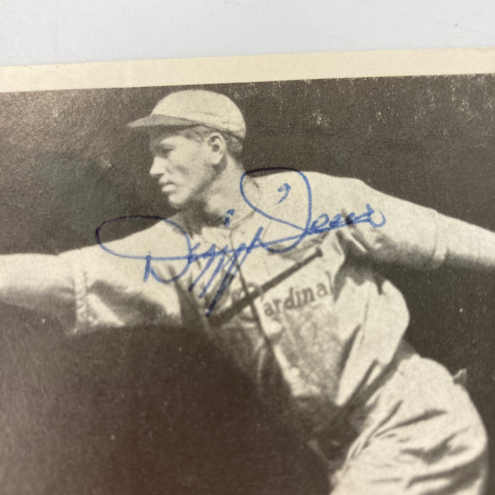 Rare Dizzy Dean Signed 1930's Baseball Photo JSA COA