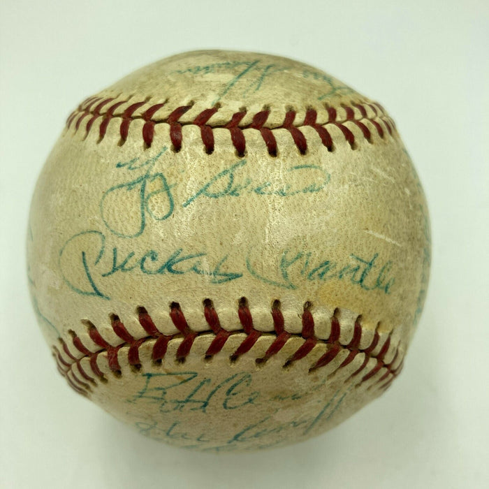 1961 New York Yankees W.S. Champs Team Signed Baseball Mickey Mantle Maris PSA