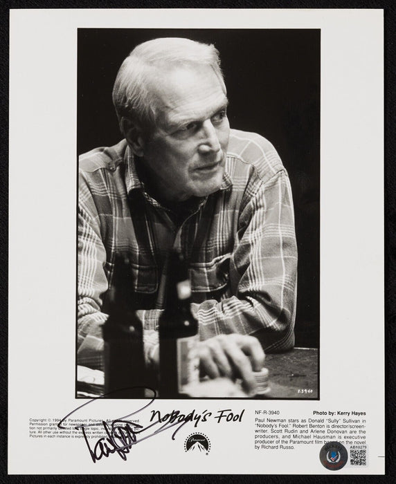 Paul Newman Signed 8x10 "Nobody's Fool" Movie Photo Beckett COA