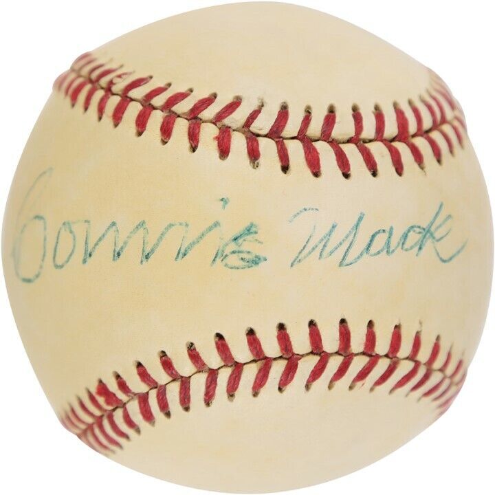 Stunning Connie Mack Single Signed National League Baseball With JSA COA