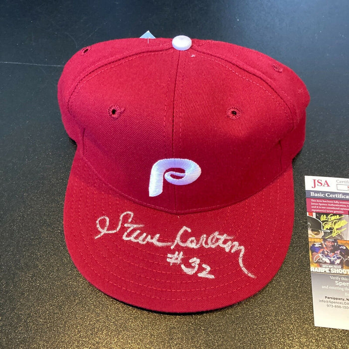 Steve Carlton Signed Authentic Vintage Philadelphia Phillies Hat JSA COA