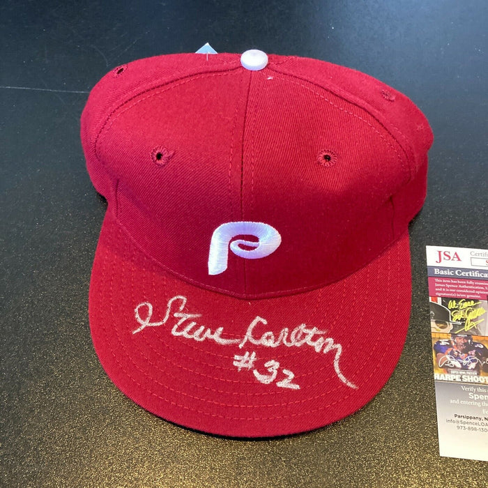 Steve Carlton Signed Authentic Vintage Philadelphia Phillies Hat JSA COA