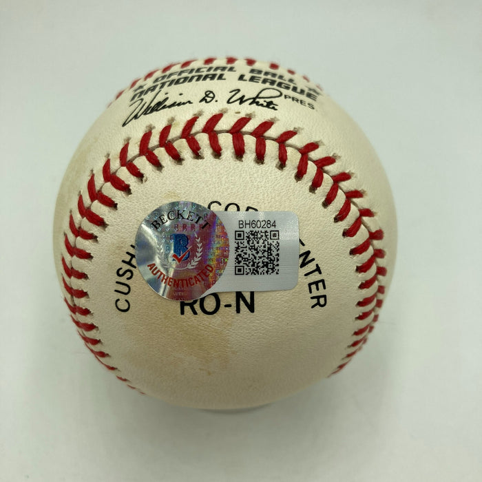 President Richard Nixon Single Signed National League Baseball Beckett COA