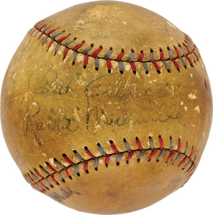 Rabbit Maranville Sweet Spot Signed 1930 Boston Braves Team Signed Baseball PSA