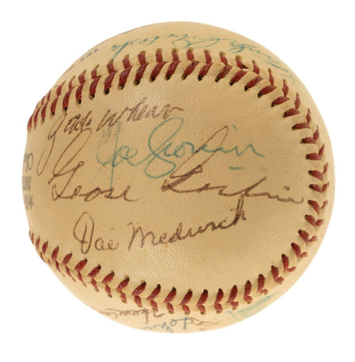 Pie Traynor Lefty Grove 1970's Hall Of Fame Induction Multi Signed Baseball PSA
