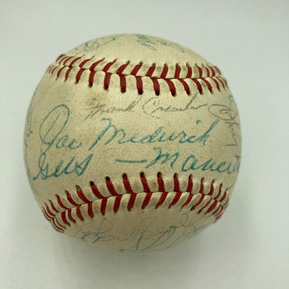 1960's St. Louis Cardinals Old Timers Day Signed Baseball Dizzy Dean Musial JSA