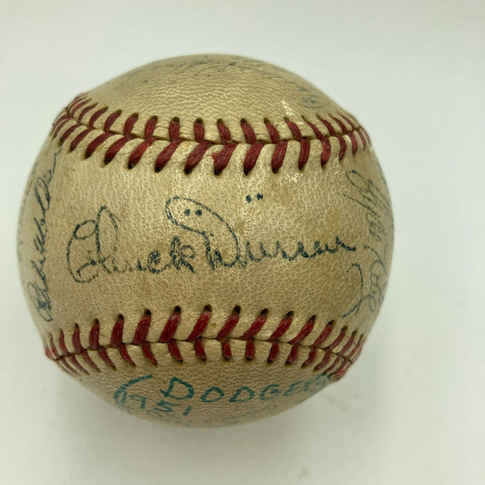Jackie Robinson 1951 Brooklyn Dodgers Team Signed Baseball PSA DNA