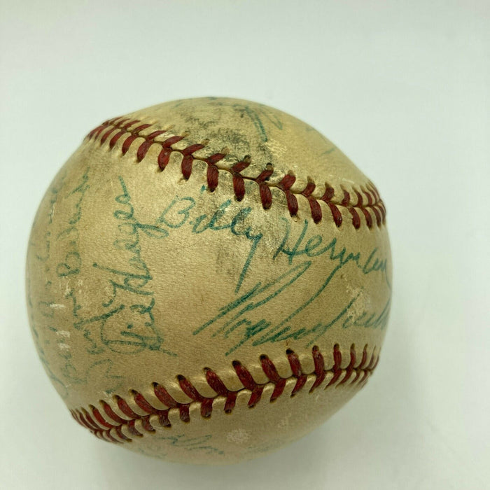 Jackie Robinson & Roy Campanella 1953 Brooklyn Dodgers Team Signed Baseball PSA
