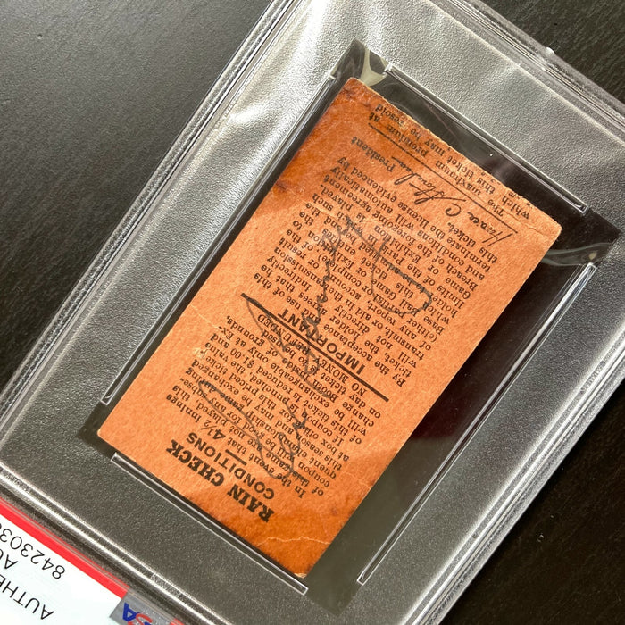 Rex Barney Signed Original No Hitter Ticket 9-9-1948 New York Giants PSA DNA