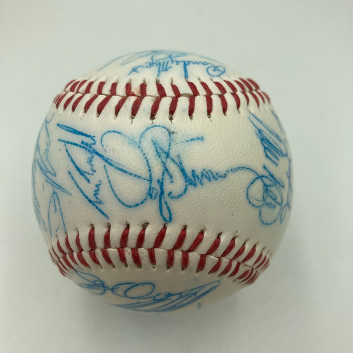 Vintage 1986 New York Mets World Series Champs Team Signed Baseball JSA COA