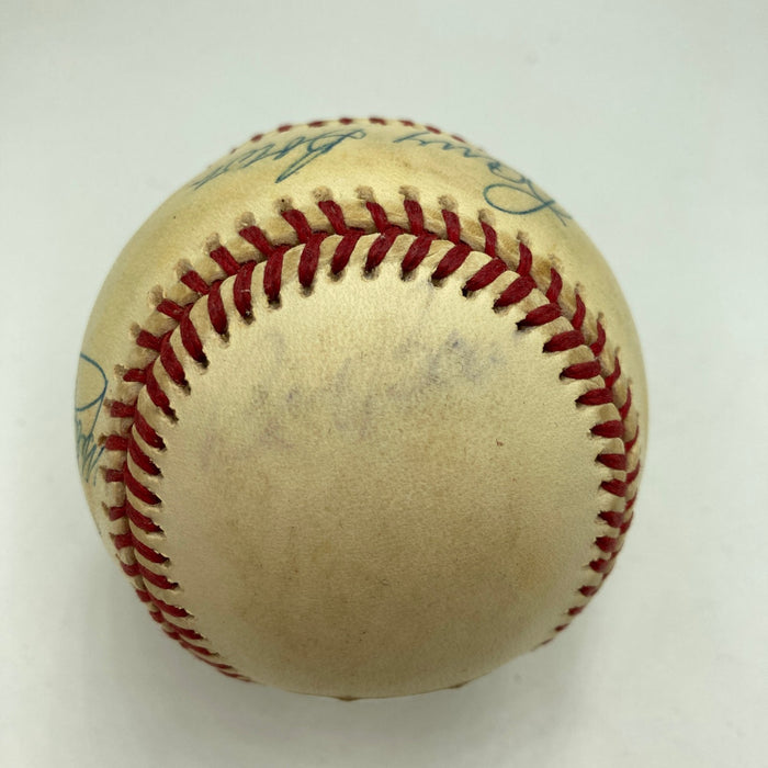 Mike Schmidt Steve Carlton Pete Rose Signed 1980 World Series Baseball JSA COA