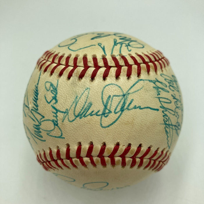 1987 New York Mets Team Signed National League Baseball Gary Carter PSA DNA COA