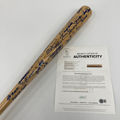 Beautiful Hall Of Fame Multi Signed Baseball Bat 48 Sigs Sandy Koufax Beckett