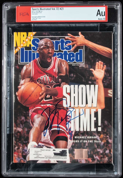 Michael Jordan Signed 1990 Sports Illustrated Magazine PSA 10 GEM MINT Auto