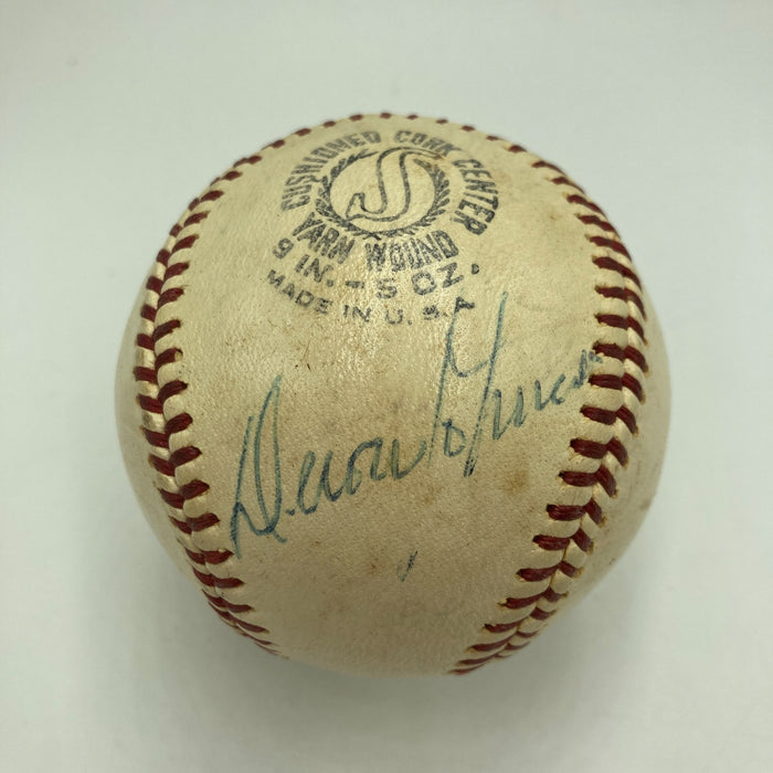 Deron Johnson Single Signed Baseball 1961 New York Yankees RARE JSA COA
