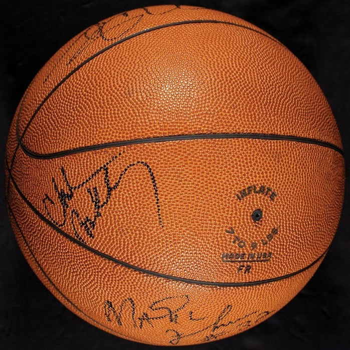 Beautiful Michael Jordan Magic Johnson 1991 All Star Game Signed Basketball PSA