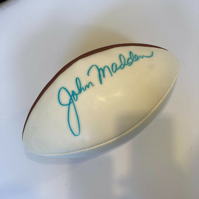 John Madden Signed Autographed Official Wilson NFL Football JSA COA