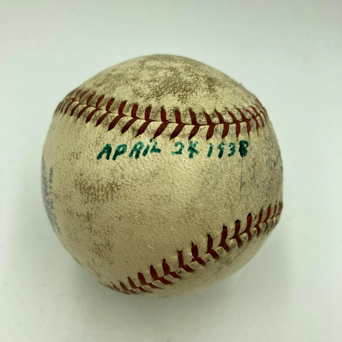 Incredible Jack Dempsey Signed 1937 NY Yankee Stadium Game Used Baseball JSA COA
