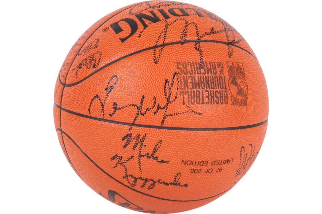 1992 Dream Team Olympics Team USA Signed Basketball Michael Jordan 15 Sigs PSA
