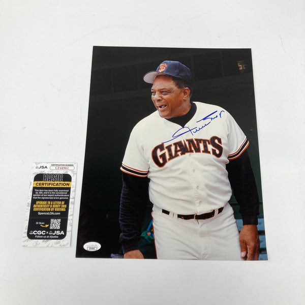 Willie Mays Signed Autographed 11x14 Baseball Photo JSA COA