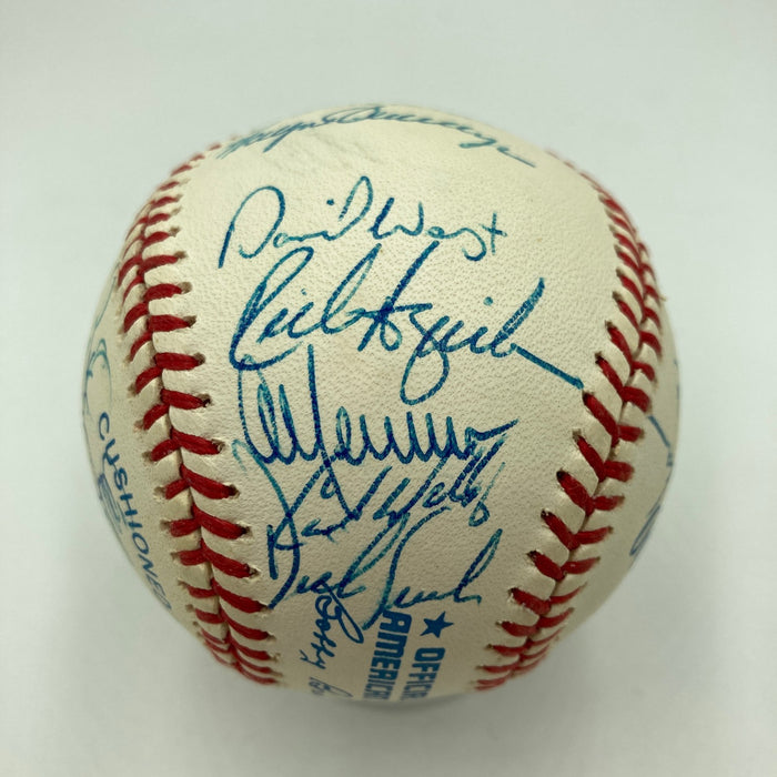1991 Minnesota Twins World Series Champs Team Signed Baseball JSA COA 31 Sigs