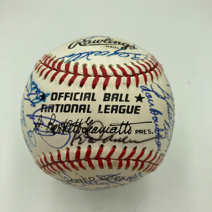 Willie Mays Hank Aaron Hall Of Fame Multi Signed Baseball JSA COA