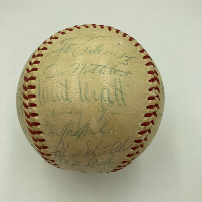 Hank Aaron 1960 Milwaukee Braves Team Signed Baseball JSA COA