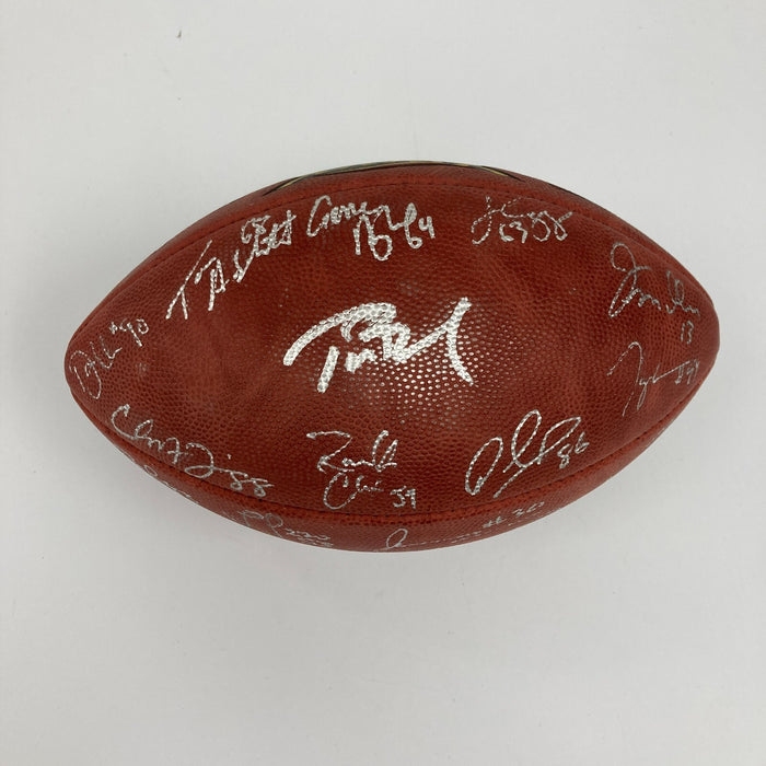 2004 New England Patriots Super Bowl Champs Team Signed Football Tom Brady JSA
