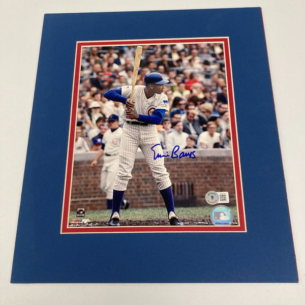 Ernie Banks Signed Autographed 8x10 Matted Photo Beckett Certified