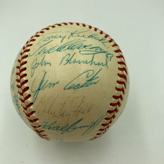 1961 New York Yankees World Series Champs Team Signed Baseball Mickey Mantle JSA