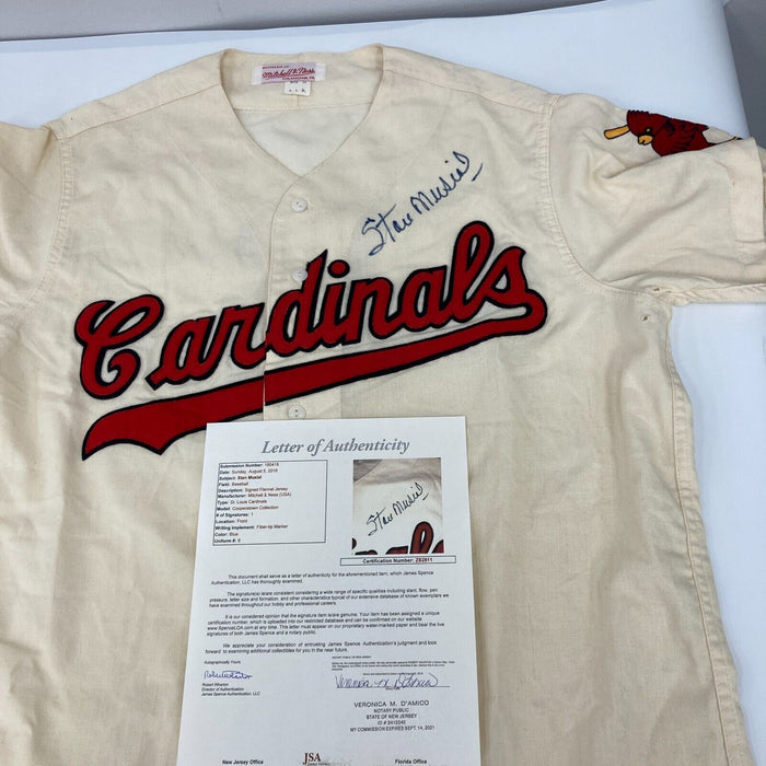 Stan Musial Signed St. Louis Cardinals Authentic Mitchell & Ness Jersey JSA COA