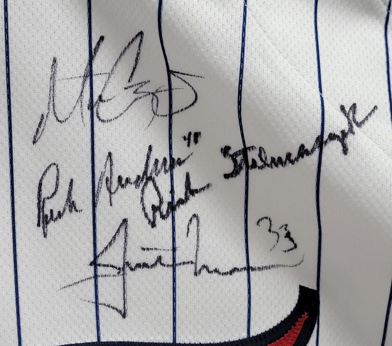 2012 Minnesota Twins Team Signed Jackie Robinson Day Jersey Joe Mauer MLB Holo