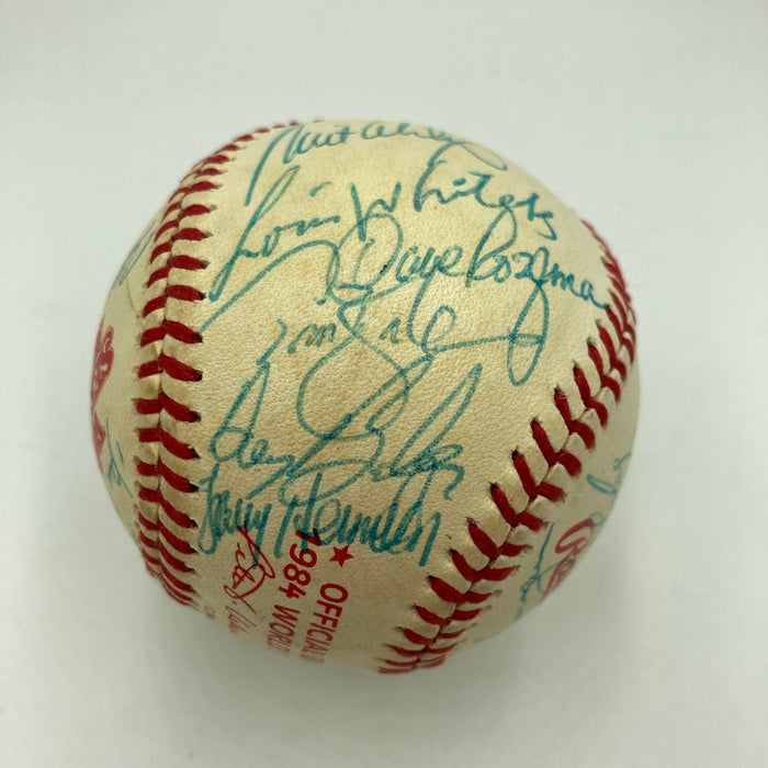 Beautiful 1984 Detroit Tigers World Series Champs Team Signed W.S. Baseball JSA