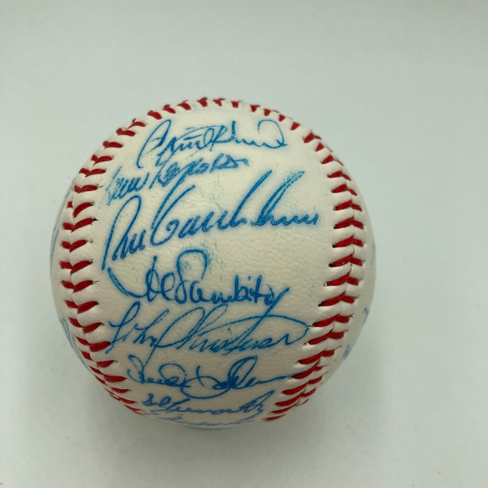 1985 - 1986 New York Mets Team Signed Baseball 28 Sigs With Gary Carter
