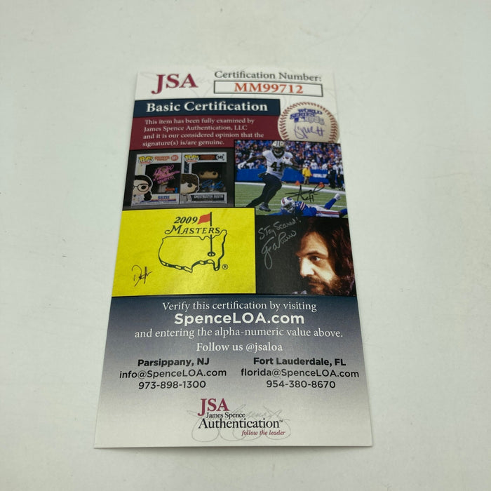 John Sterling Signed Heavily Inscribed STAT Baseball JSA COA RARE!
