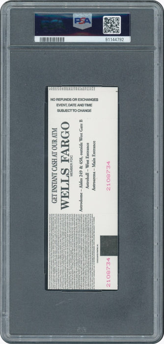 Sammy Sosa Signed 66th Home Run Signed 1998 Full Ticket PSA 9 MINT Auto 10