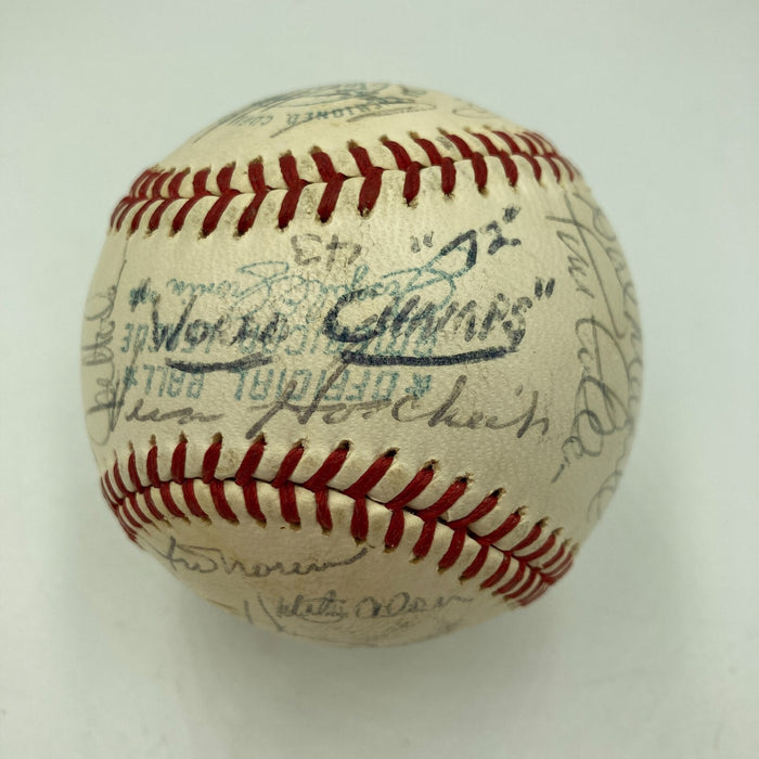 1972 Oakland A's Athletics World Series Champs Team Signed Baseball JSA COA