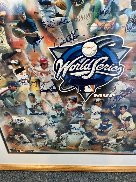 World Series MVP's Signed 22x28 Photo 40 Sigs Derek Jeter Mariano Rivera JSA COA