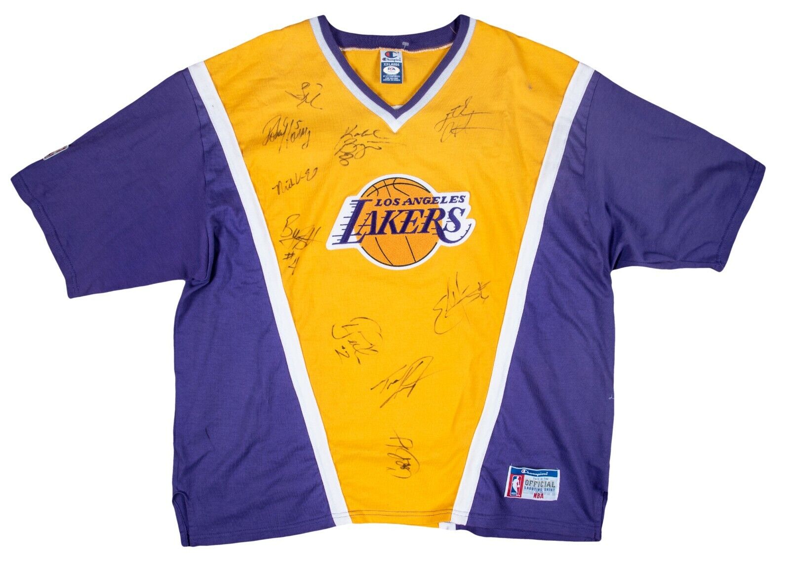 Kobe Bryant Rookie 1996-97 Los Angeles Lakers Team Signed Jersey PSA DNA COA