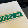 Eddie Mathews Twice Signed 6x30 Street Sign Eddie Mathews Way JSA COA