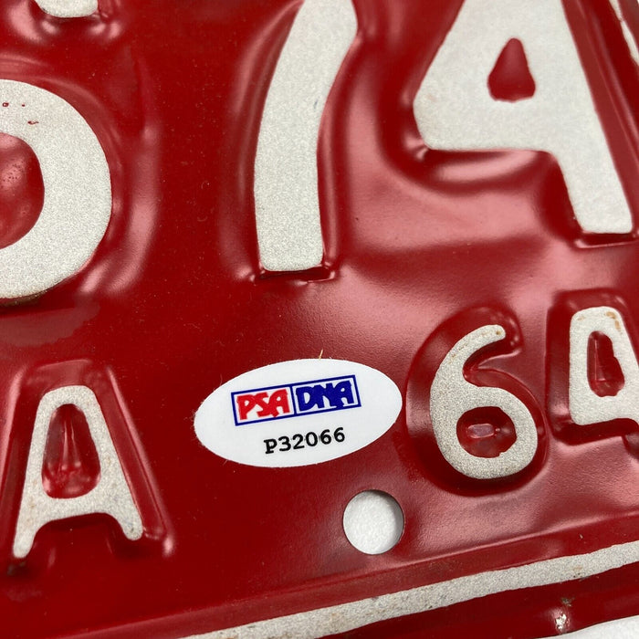 Joe Namath Full-Name Signed Alabama License Plate PSA DNA COA