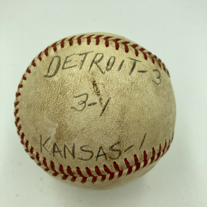 Mickey Lolich Signed Career Win No. 147 Final Out Game Used Baseball Beckett COA