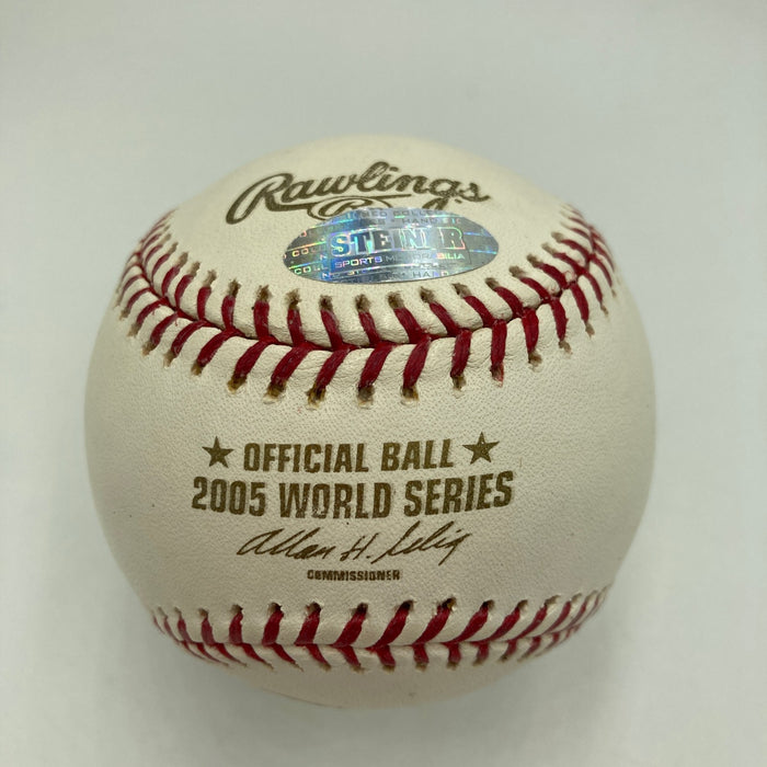 A.J. Pierzynski Signed 2005 World Series Baseball Steiner Hologram