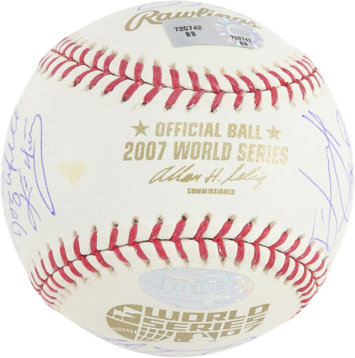 2007 Boston Red Sox World Series Champs Team Signed W.S. Baseball Steiner COA