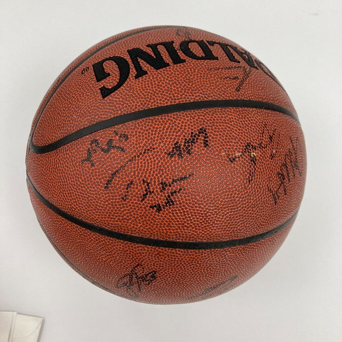 2007-08 Portland Trail Blazers Team Signed Spalding Basketball With Team COA