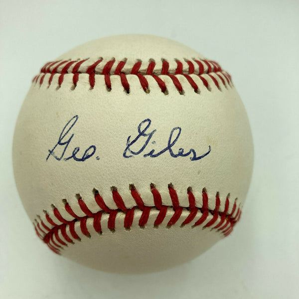 George Giles Signed Official Major League Baseball Negro League Legend JSA