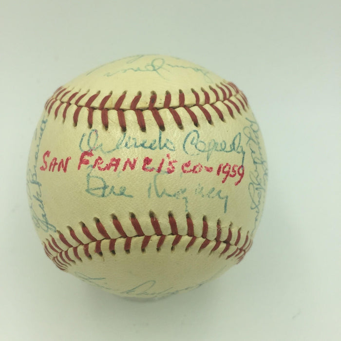 The Finest 1959 San Francisco Giants Team Signed Baseball Willie Mays PSA DNA